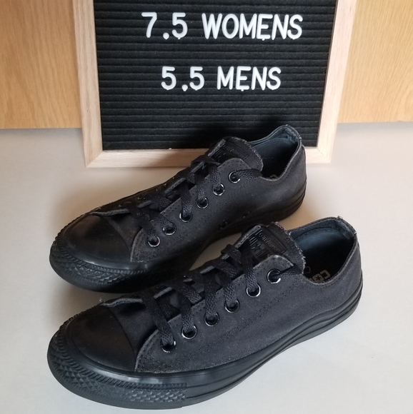 mens black on black converse